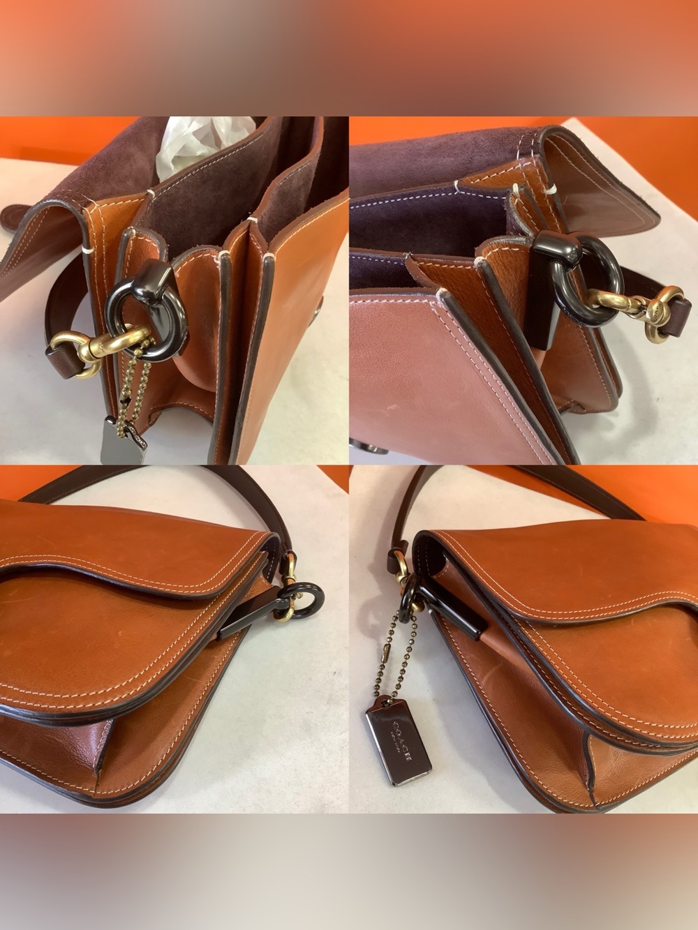 Cognac Coach Handbag - Picture 14 of 15
